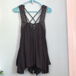 Grey free people tank
